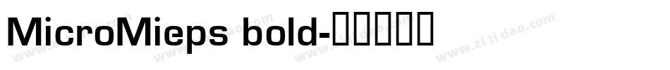 MicroMieps bold字体转换